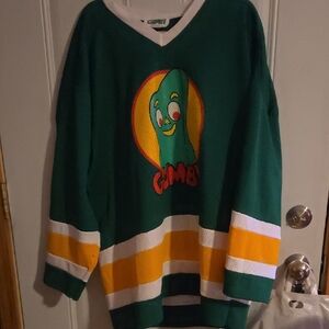 Green Gumby Oversize Hockey Jersey